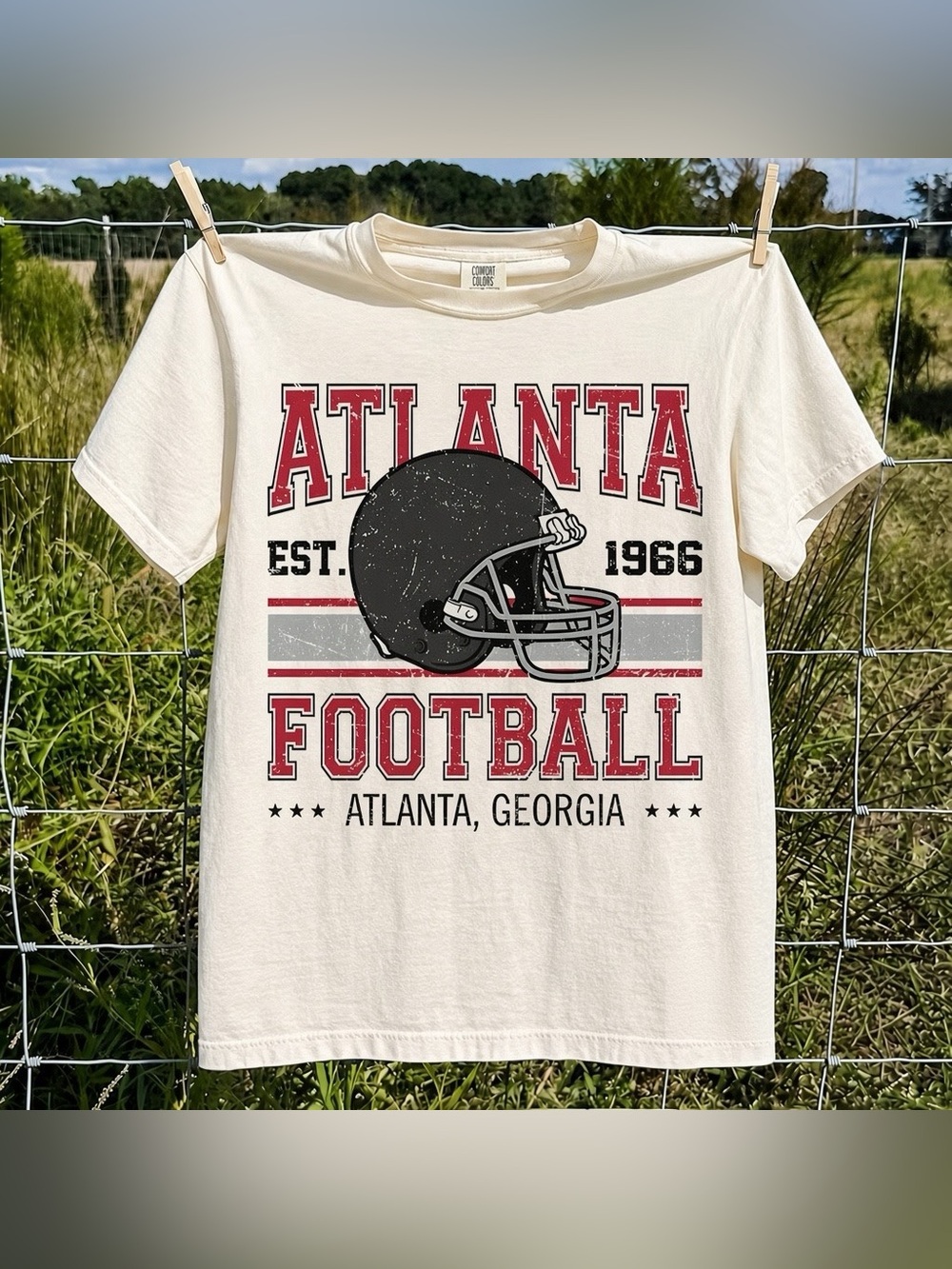 Atlanta Football Vintage Comfort Color Shirt, Retro 90s Atlanta Graphic Tee